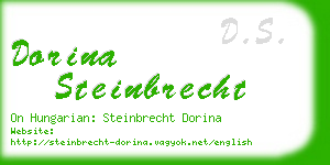 dorina steinbrecht business card